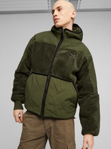PUMA Prehodna jakna | zelena barva: sprednja stran
