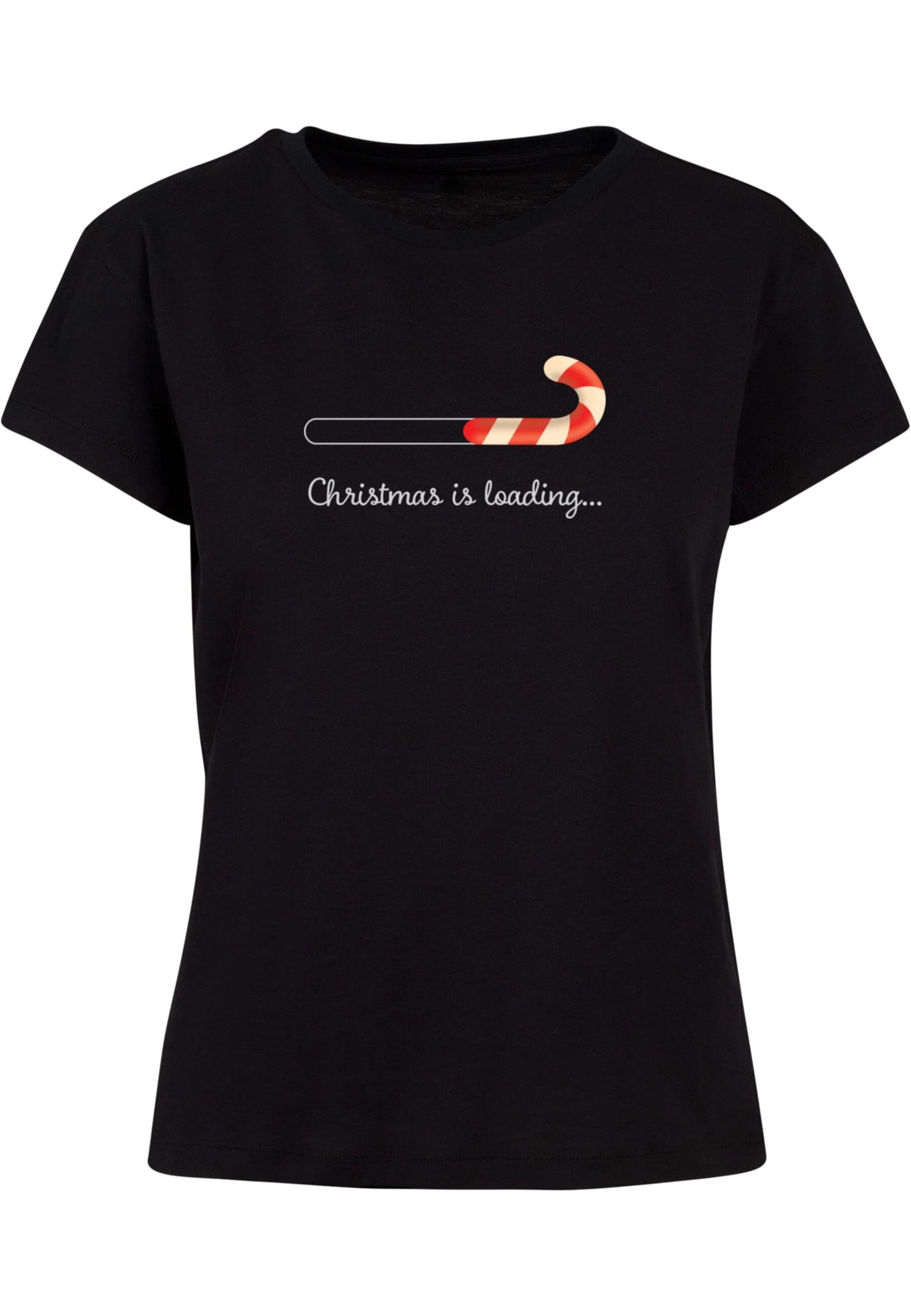 Merchcode Shirt 'Christmas Loading' in Black: front