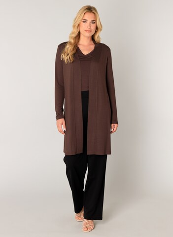 BASE LEVEL Knit Cardigan in Brown