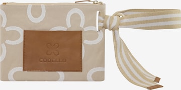 CODELLO Beauty Bag mit Logo-Print aus Canvas in Beige: predná strana
