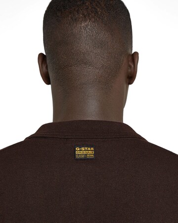 G-STAR Shirt 'Knitted' in Brown