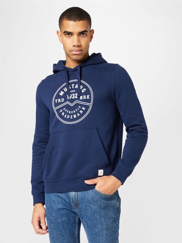 MUSTANG Sweatshirt 'Bennet' in Blauw: voorkant