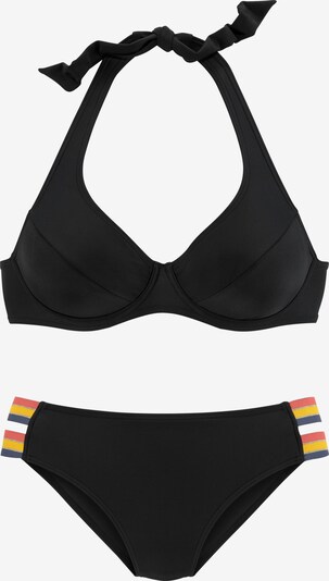 VIVANCE Bikini i mörkblå / gul / rosa / svart / silver, Produktvy