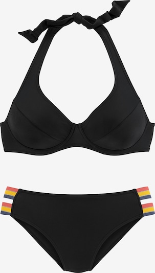 VIVANCE Bikini en bleu foncé / jaune / rose / noir / argent, Vue avec produit