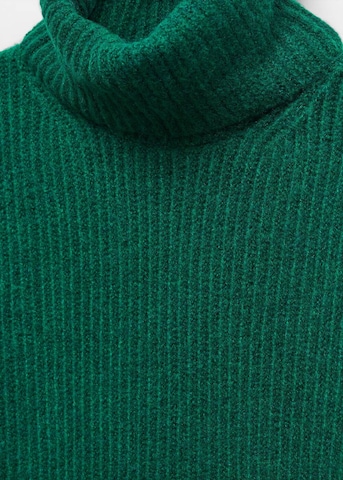 MANGO Pletena obleka 'Robert' | zelena barva