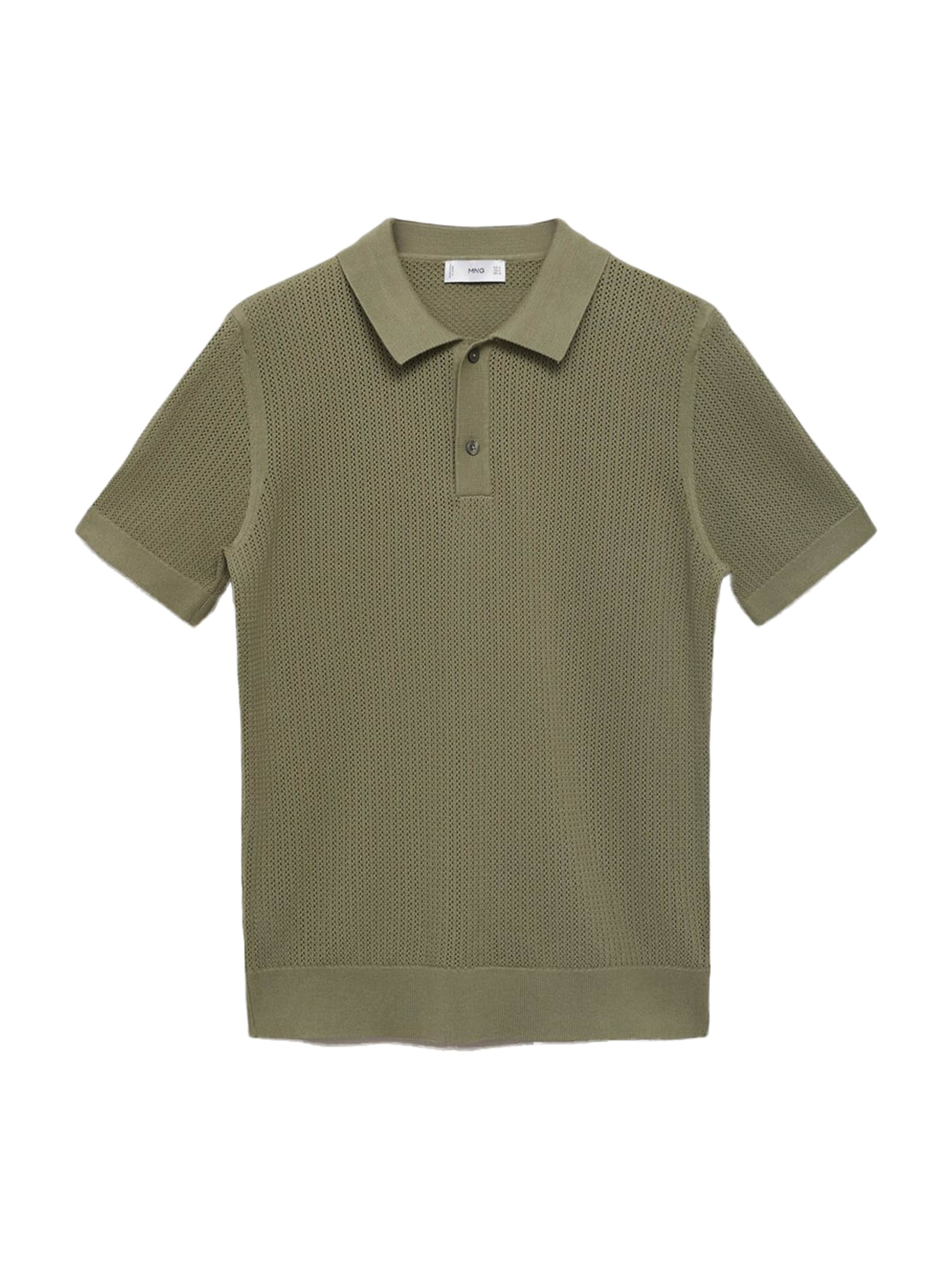 MANGO MAN Pullover 'Pointele' in Grün: Vorderseite