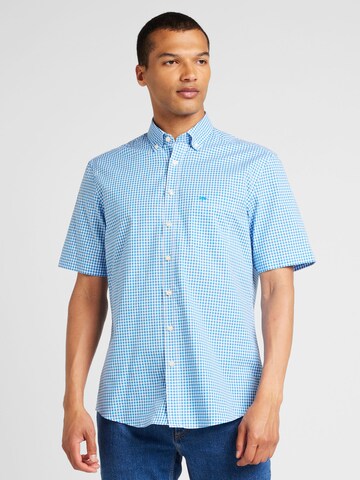 FYNCH-HATTON Regular fit Button Up Shirt 'Classic Vichy' in Blue: front