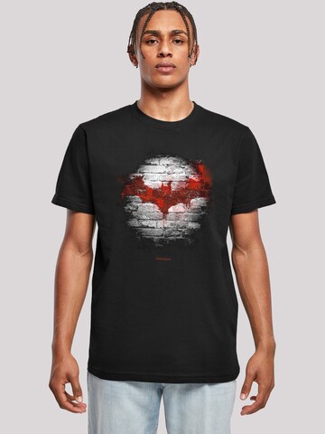 T-Shirt 'Batman Logo Wall' F4NT4STIC en noir : devant