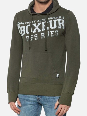 Boxeur des Rues Sweatshirt 'Hooded Sweatshirt with Thumb Openings' in Grün