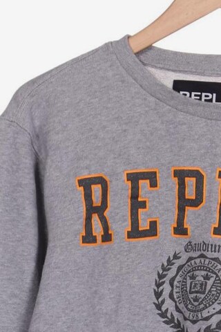 REPLAY Sweatshirt & Zip-Up Hoodie in L in Grey