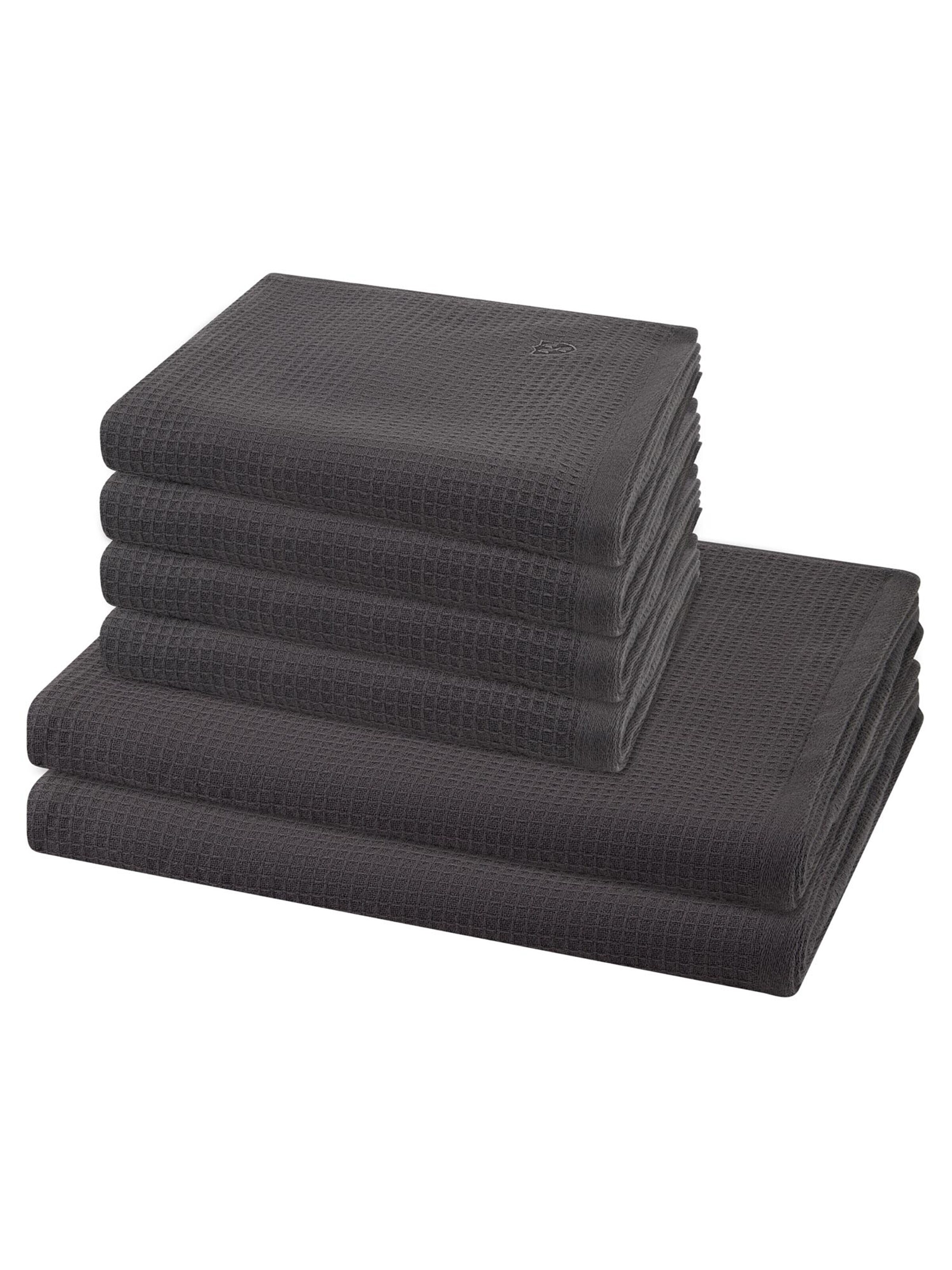 ROSS Towel 'Pique' in Grey: front