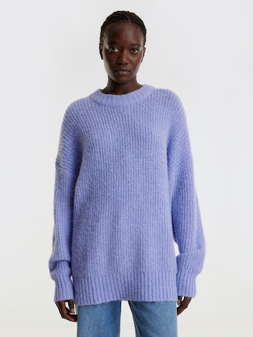 Pull-over oversize 'Luca' EDITED en violet : devant