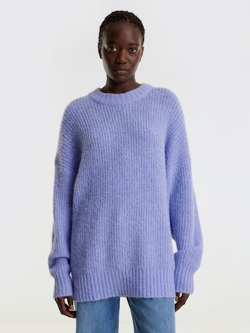 EDITED Oversized Sweater 'Luca' in Purple: front