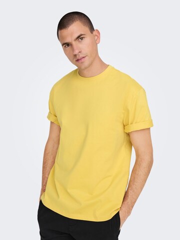 Only & Sons T-Shirt 'Fred' in Gelb