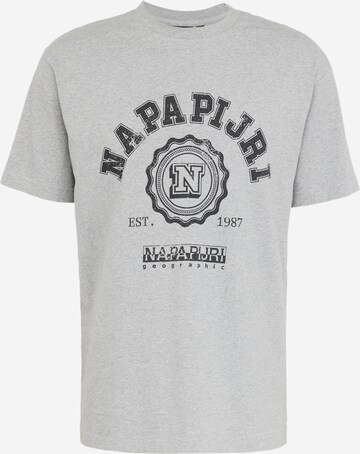 NAPAPIJRI T-shirt 'QUITO' i grå: framsida