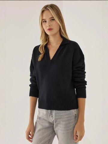 Hiccup Pullover in Blau: Vorderseite