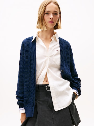 Tommy Jeans Вязаная кофта в Синий: спереди