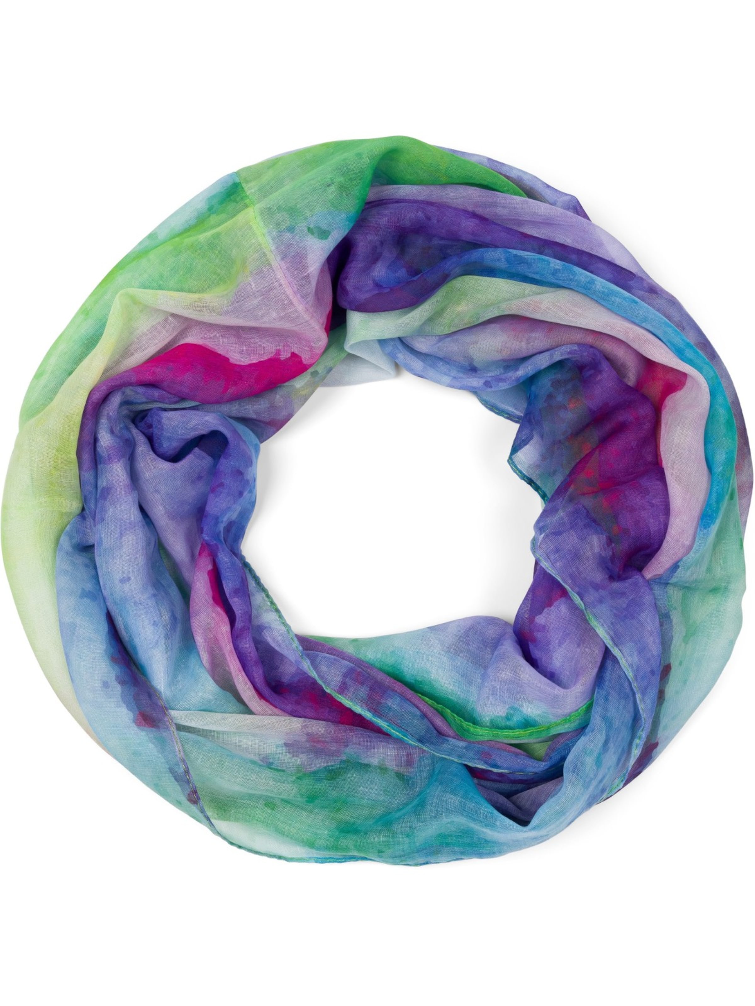 styleBREAKER Loop scarf 'Loop Aquarell Farbverlauf' in Purple: front