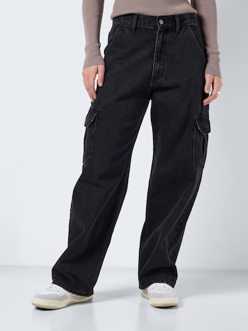 Noisy may Loose fit Cargo Jeans 'ALEXA' in Black: front