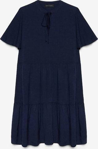 Fiorella Rubino - Vestido en azul: frente