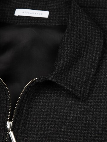 Appearance Overgangsjakke 'Flannel Blazer, Unstructured, Black Grey Houndstooth' i sort