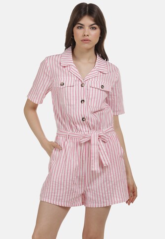 MYMO Jumpsuit in Roze: voorkant