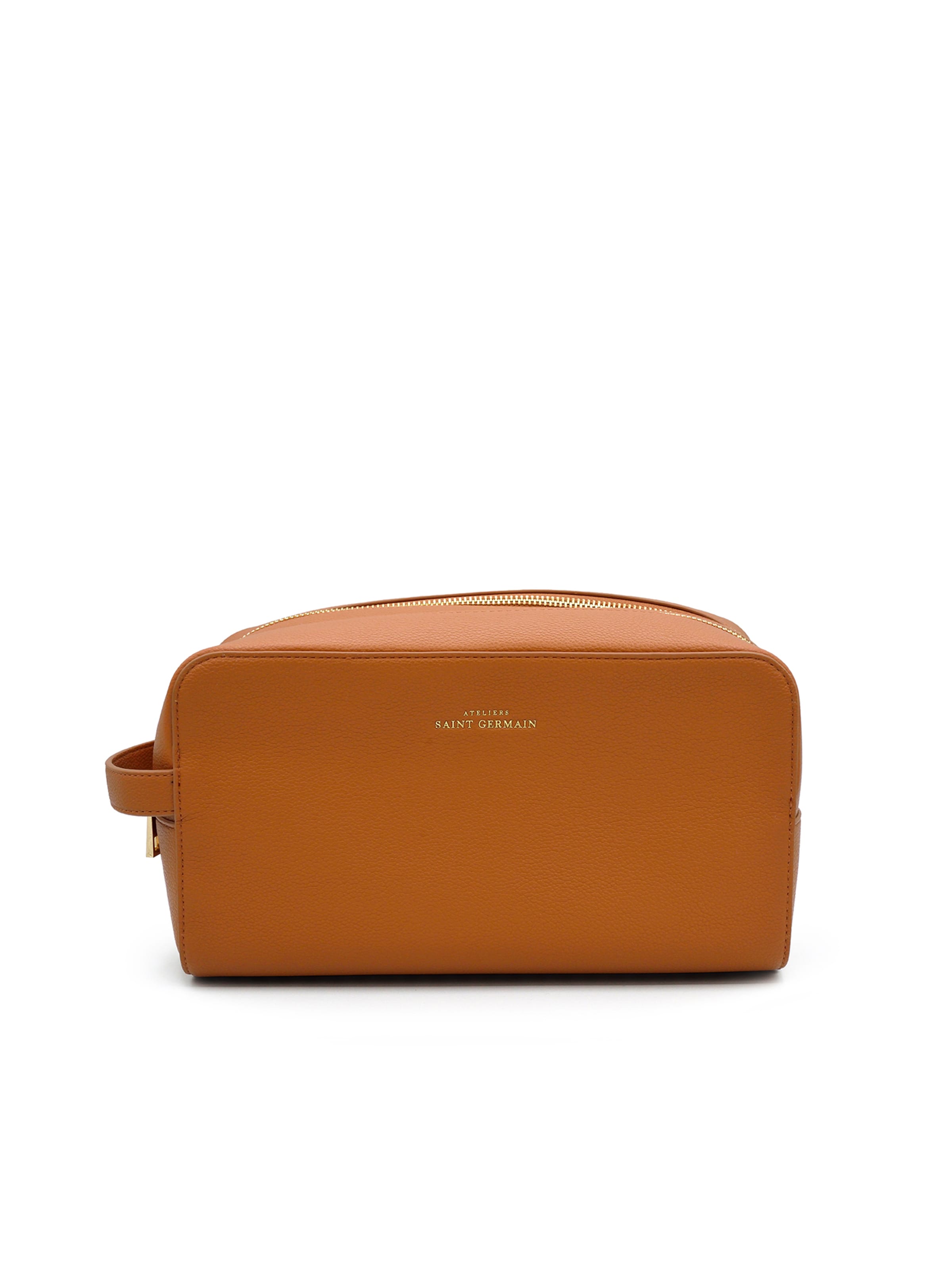 Ateliers Saint Germain - Neceser 'CHATEL' en marrón: frente