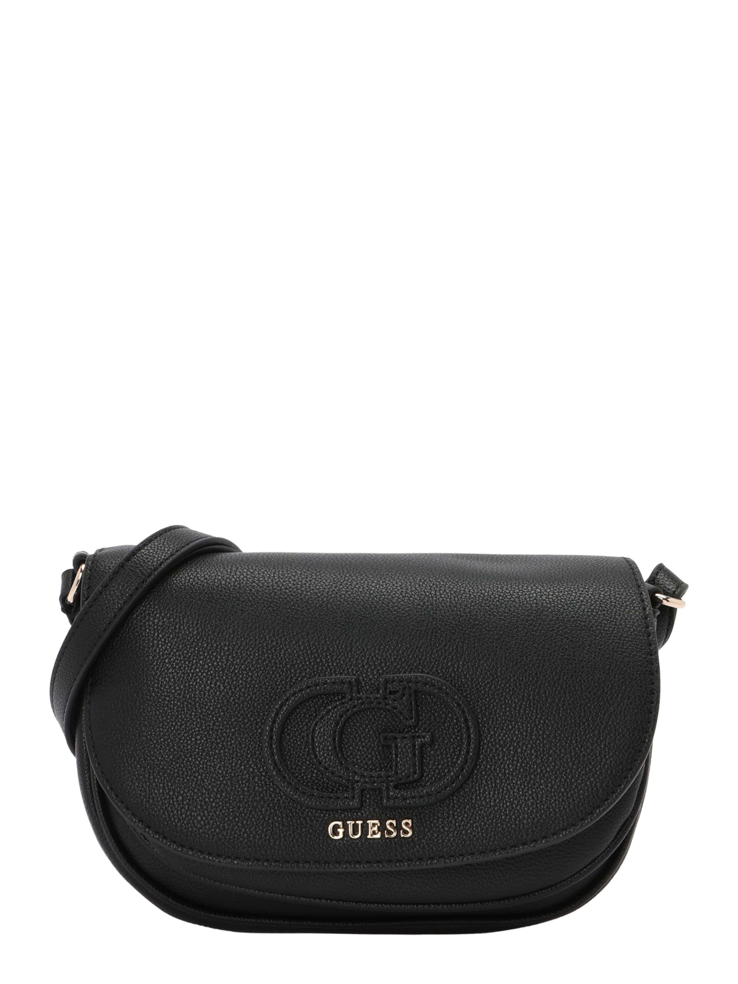 GUESS Axelremsväska 'CALEBRA CONVERTIBLE XBODY FLAP' i svart: framsida