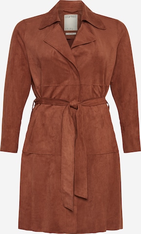 Esprit Curves Overgangsfrakke i brun: forside