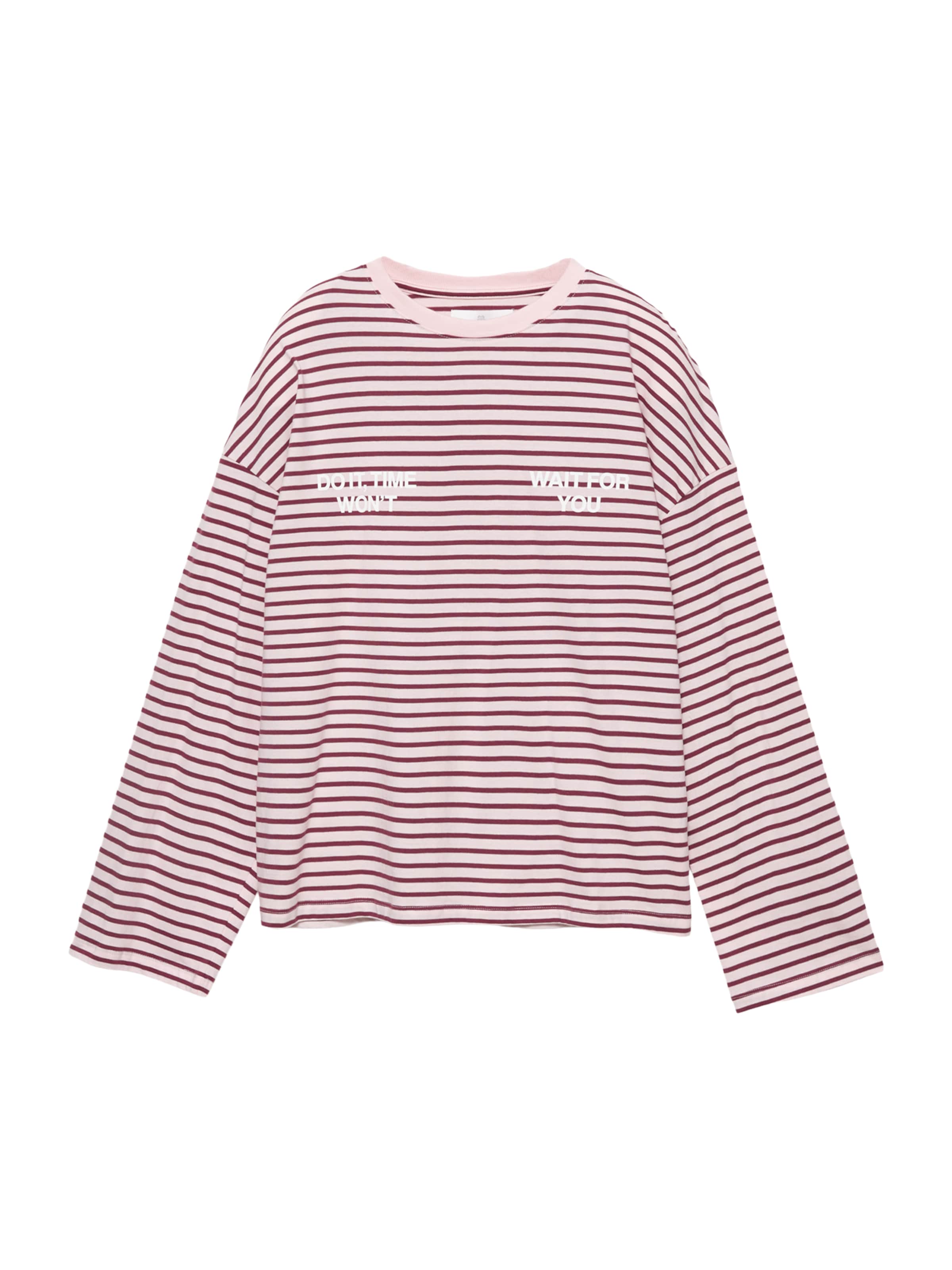 Pull&Bear Shirt 'PACIFIC TIME' in Pink: Vorderseite