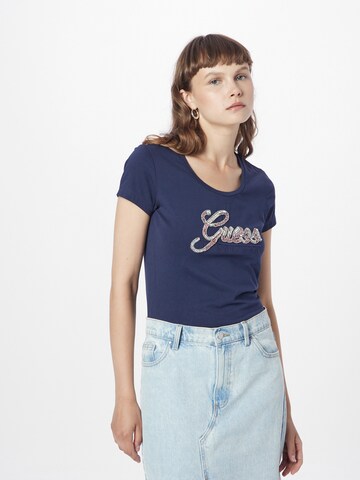 GUESS - Camisa em azul: frente