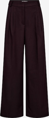 co'couture Wide Leg Laskoshousut 'Almira' värissä lila: etupuoli