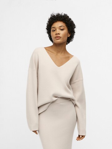 OBJECT Pullover 'OBJReynard' in Beige: Vorderseite