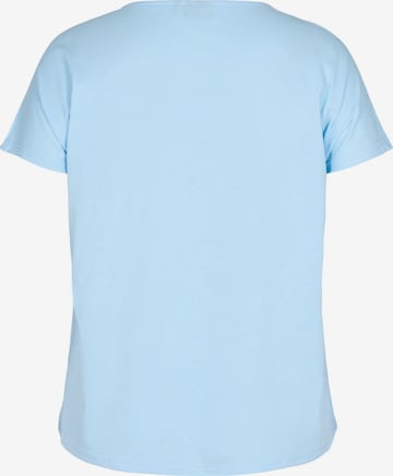 Zizzi T-Shirt 'KATJA' in Blau