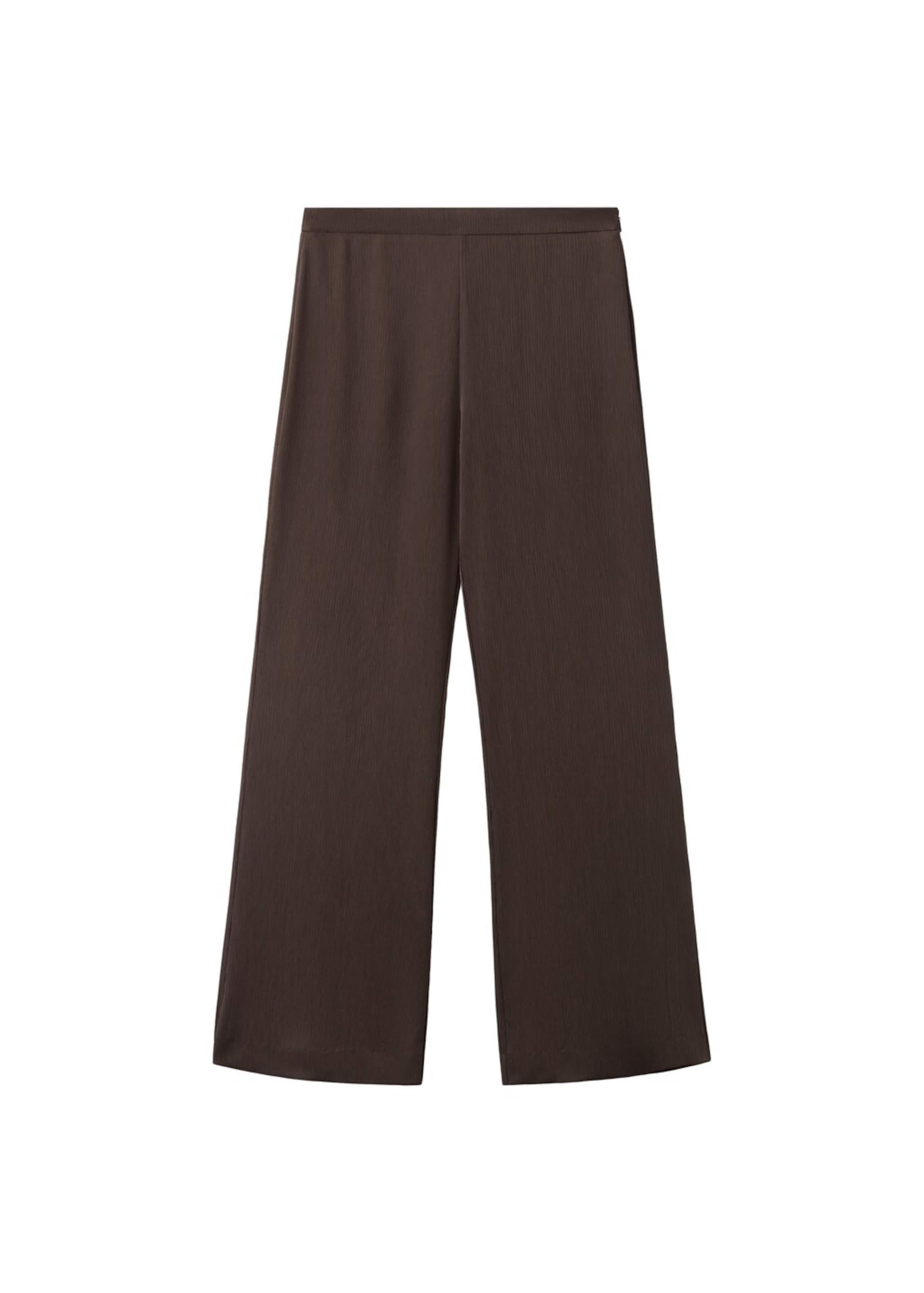 MANGO Wide leg Pants 'Greta-a' in Brown: front