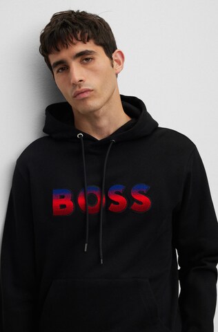 BOSS Sweatshirt 'Seeger 99' in Schwarz