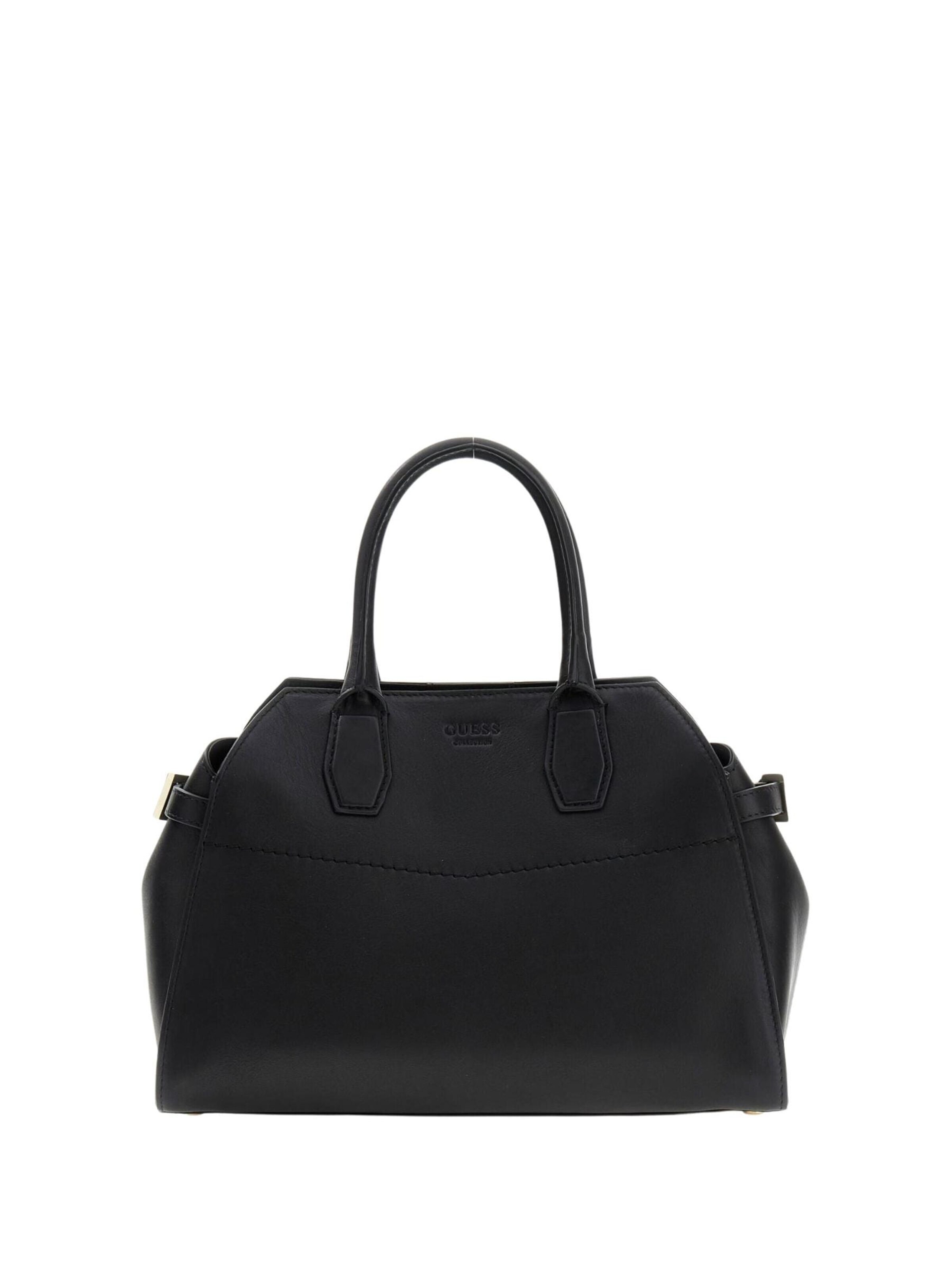 GUESS Sac à bandoulière 'Guess Sac Bandoulière Yulia Small Satchel Black' en One Size en noir, Vue avec produit