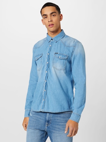 Coupe regular Chemise 'Rohan' LTB en bleu : devant