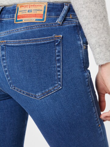 DIESEL Skinny Jeans 'SLANDY' in Blauw
