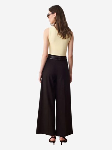 Dilvin Wide leg Pants in Brown