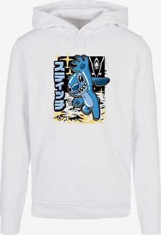 Sweat-shirt 'Lilo and Stitch - Japanese' ABSOLUTE CULT en blanc : devant