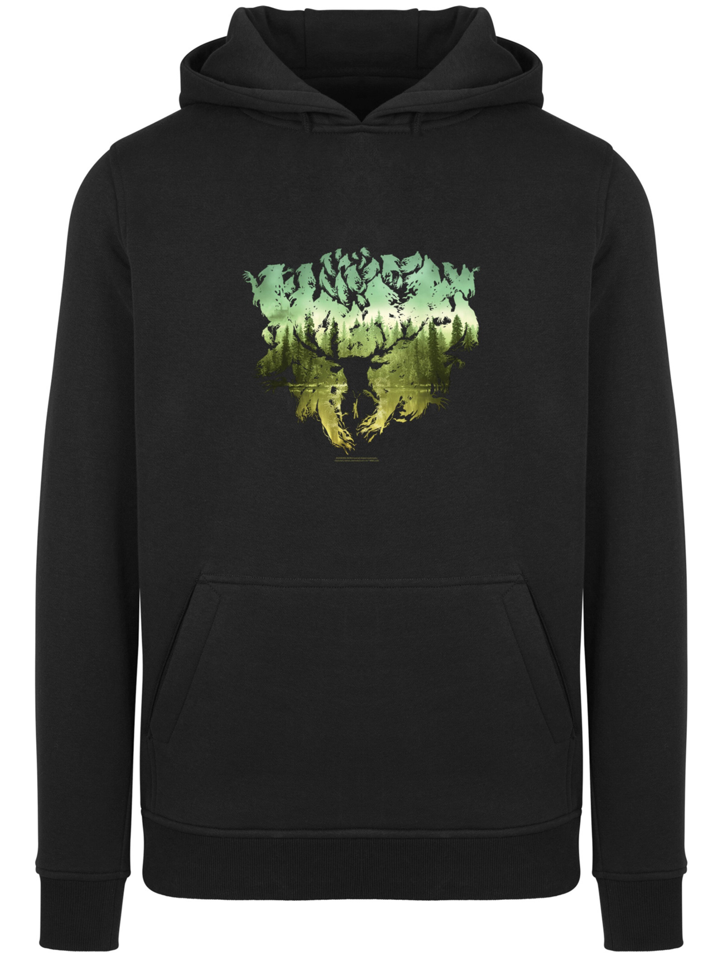 F4NT4STIC Sweatshirt 'Harry Potter Magical Forest' in Zwart: voorkant