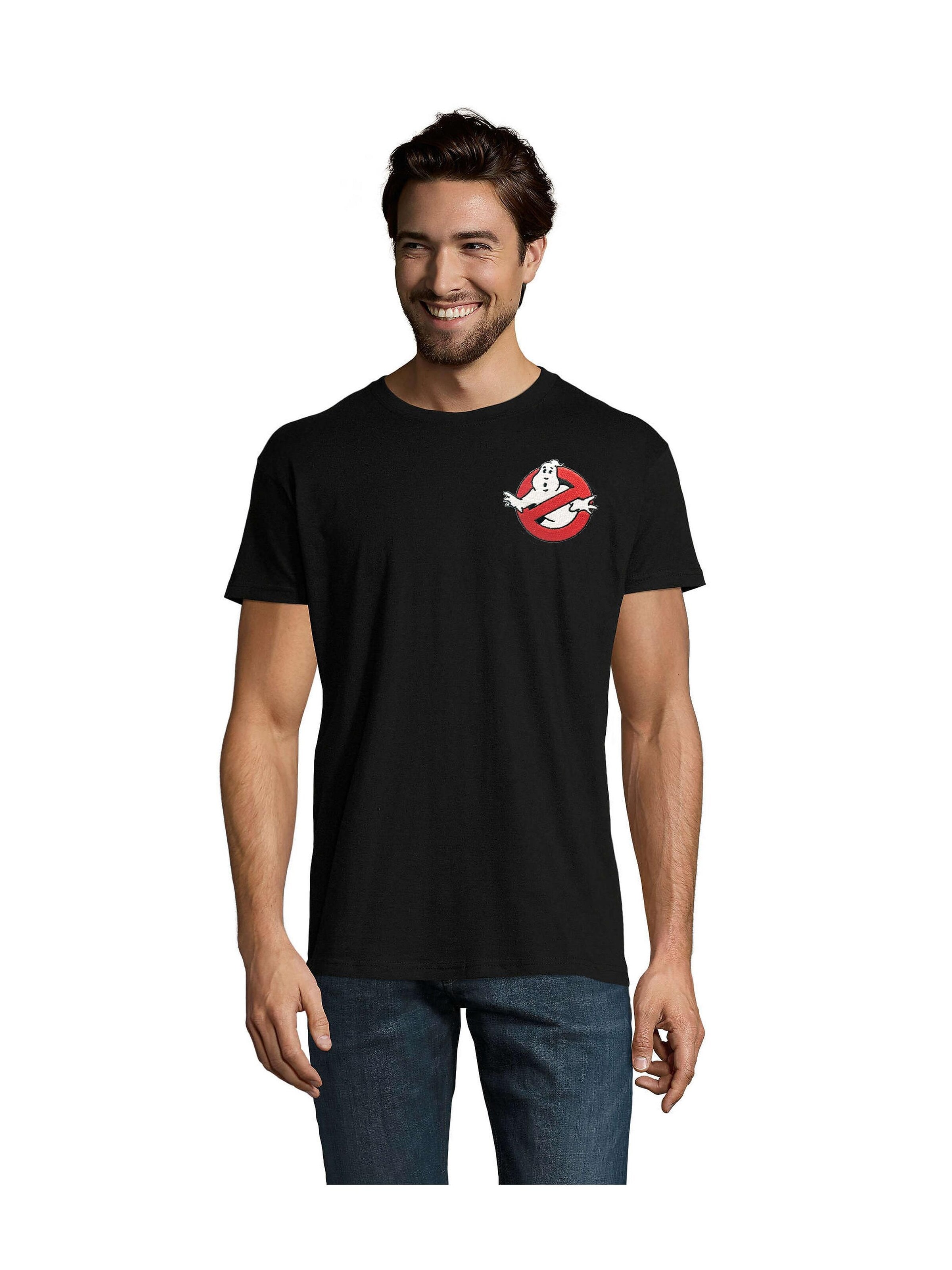 Blondie & Brownie Shirt 'GhostbustersPatch'‌‌‌ in Schwarz: Vorderseite