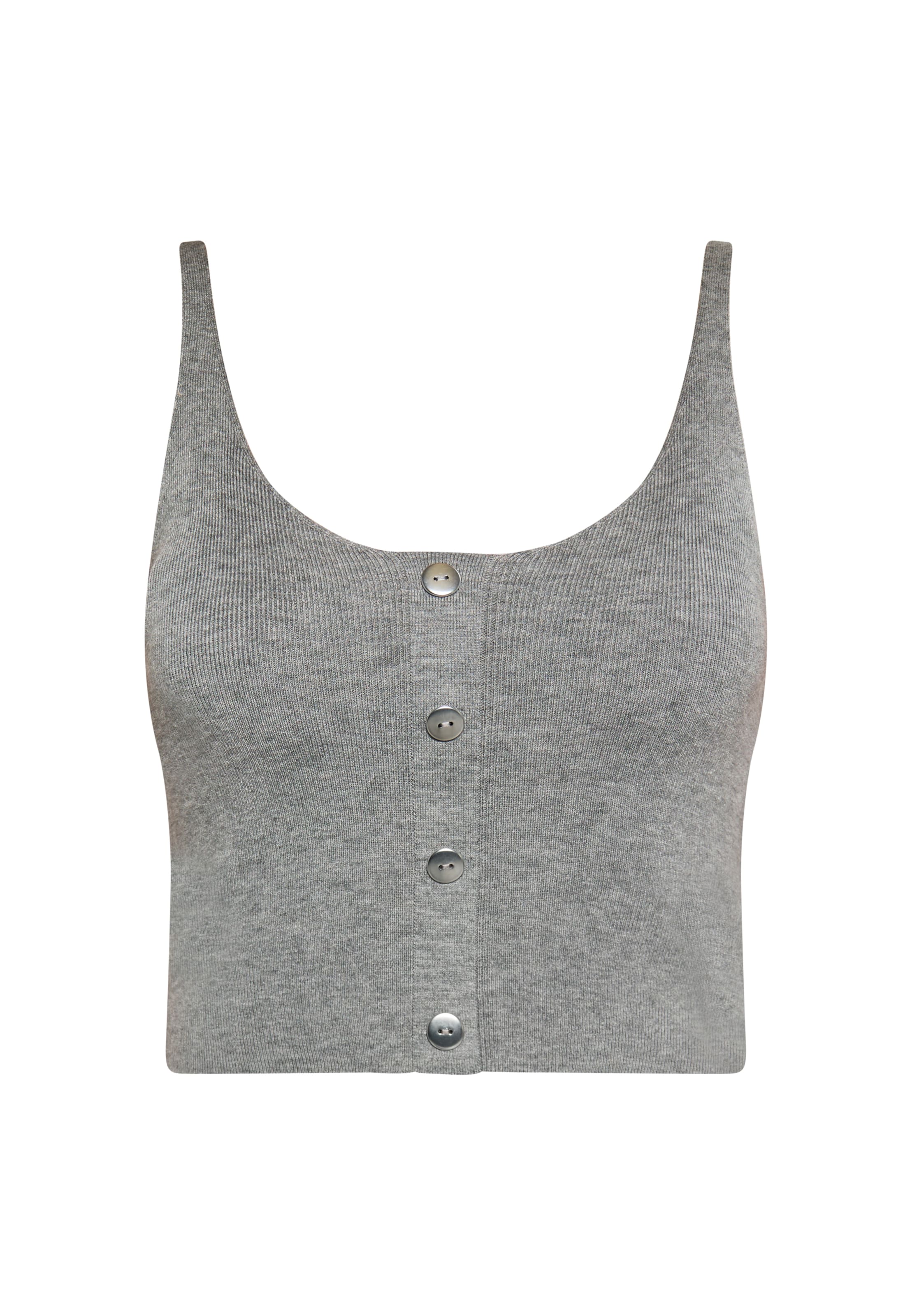 faina Вязаный топ в Серый: спереди