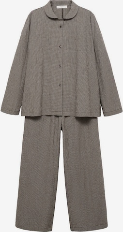 MANGO Pyjama 'Lungo' in Braun: Vorderseite