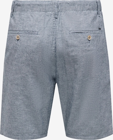 regular Pantaloni con pieghe 'LEO' di Only & Sons in blu