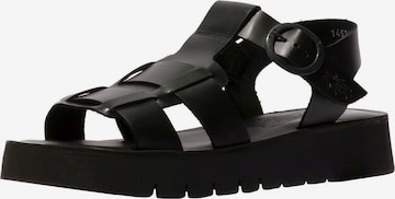 FLY LONDON Riemensandale in Schwarz: Vorderseite