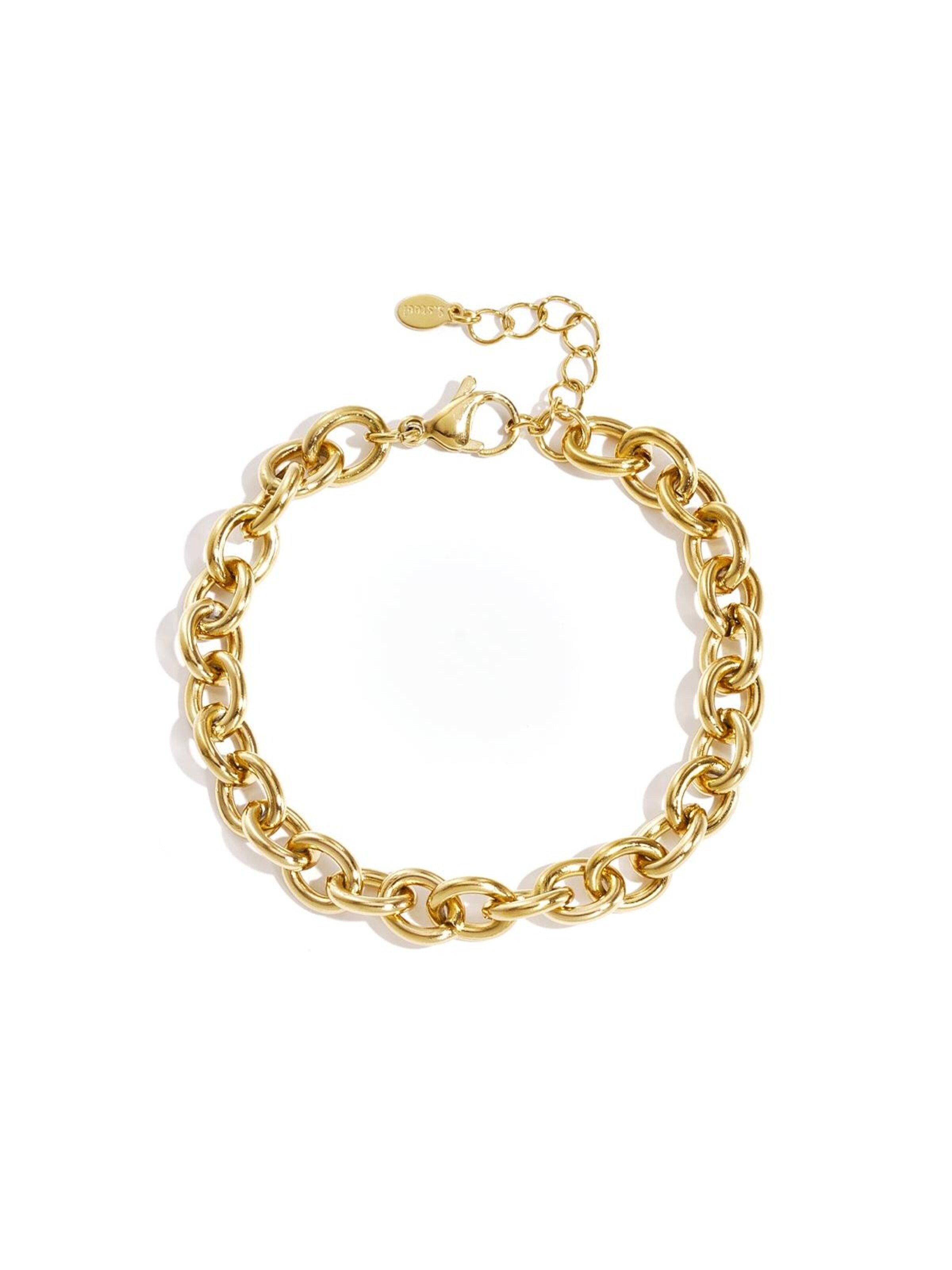Cala Rose Armband 'CHUNKY CHARM' in 16 - 19 cm in de kleur Goud, Productweergave