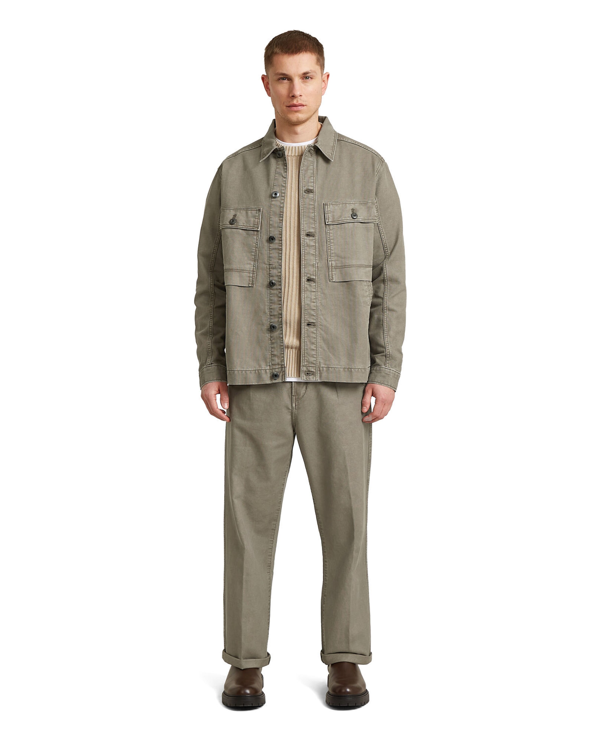 G-STAR Baggy Trousers 'Pleated Chino Relaxed' in Brown