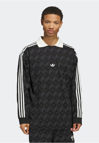 ADIDAS ORIGINALS Sweatshirt 'Jacquared Rugby' in Black: front
